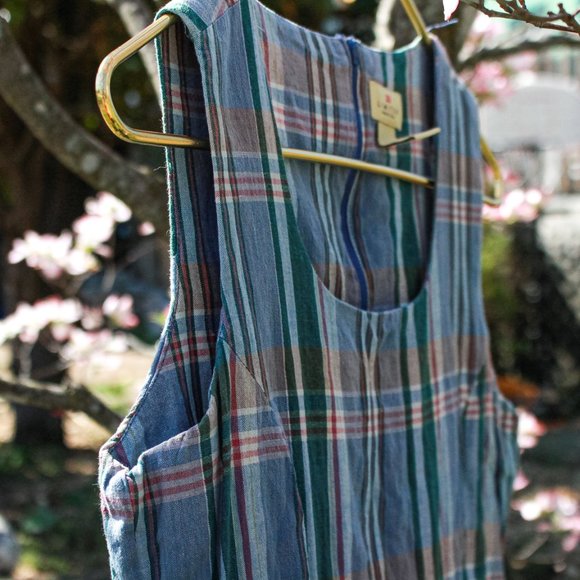 Vintage Plaid Mini Shift Dress - Picture 7 of 10